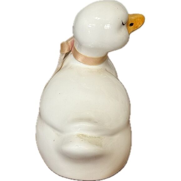 Charming White and Yellow Duck Figurine - Picture 4 of 5